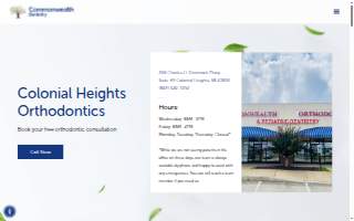 Commonwealth Orthodontics & Pediatric Dentistry website
