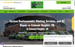 Incredible HVAC LLC of Colonial Heights website