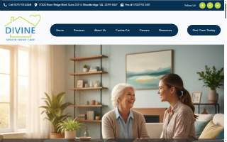 Divine Senior Home Care website