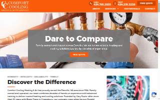 Comfort Cooling Heating and Air website
