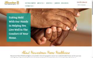 Harvestmen Home Healthcare Agency website