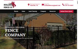 Holland Fence Co. LLC website