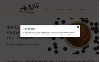 Authors Ice Creams & Coffee website