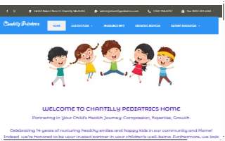 Chantilly Pediatrics website