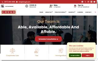 Chugh, LLP - Attorneys & CPAs website