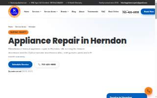 Herndon Appliance Repair website