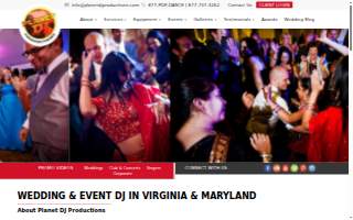 Planet DJ Productions of Dulles website