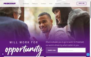 PrideStaff website