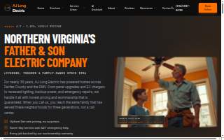 AJ Long Electric of Fairfax website