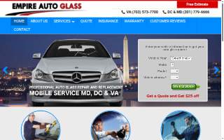 Empire Auto Glass website