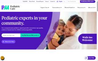 PM Pediatric Care website