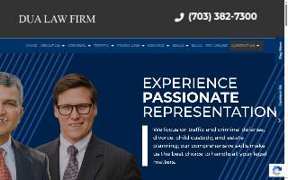 The Dua Law Firm PLLC of Fairfax website