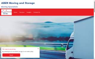 ABEN Moving and Storage website