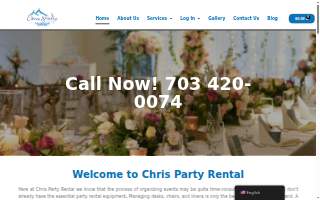 Chris Party Rental website