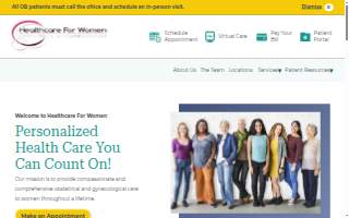 Healthcare for Women PC website