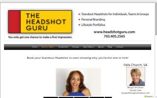 The Headshot Guru website