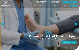 New Age Foot & Ankle Surgery of Farmville website