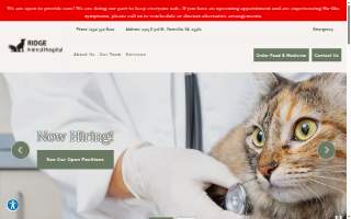 Ridge Animal Hospital website