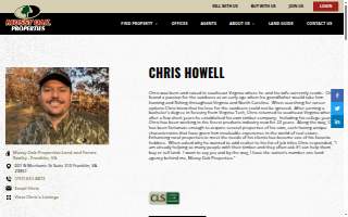 Chris Howell - Mossy Oak Properties website