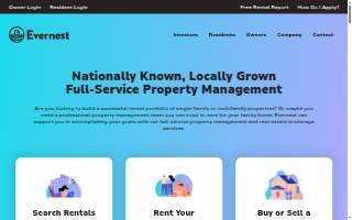 Evernest Property Management Fredericksburg website