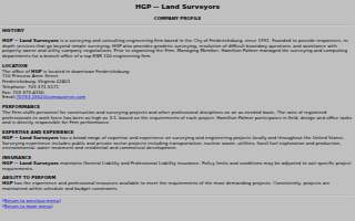 HGP Land Surveyors website