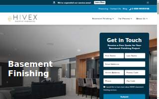 HIVEX Basement Finishing Co. website