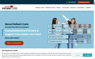 NOVA Patient Care Primary and Urgent Care Services in Fredericksburg VA website