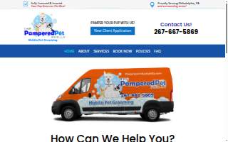 Pampered Pet Sitting website