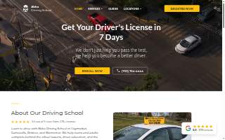 Abba Driving School website