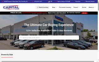 Capital Auto Sales website
