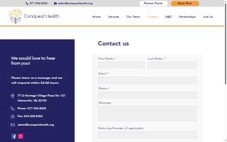 Conquest Health website