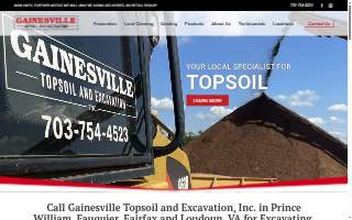 Gainesville Topsoil & Excavation, INC. website