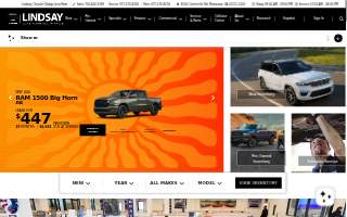 Lindsay Chrysler Dodge Jeep Ram website