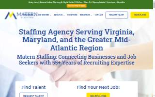 Matern Staffing Inc. website
