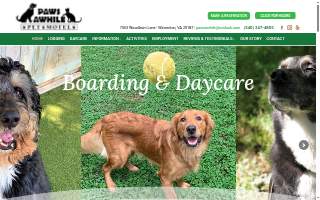 Paws Awhile Pet Motel website