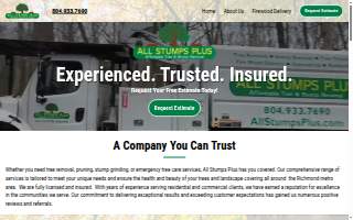 All Stumps Plus LLC of Glen Allen website
