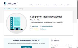 Comparion Insurance Agency of Glen Allen website
