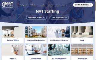 NVT Staffing of Great Falls website