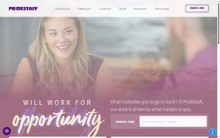 PrideStaff website