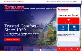 Richard's Heating & Air Conditioning website