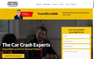 Cooper Hurley Injury Lawyers of Hampton website