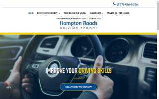 Hampton Roads Driving School website