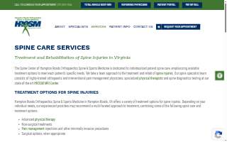 Hampton Roads Orthopaedic Spine & Sports Medicine: MRI Center website