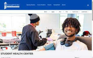 Hampton University Health Center website