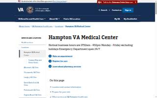 Hampton VA Medical Center website