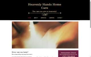 Heavenly Hands Home Care website
