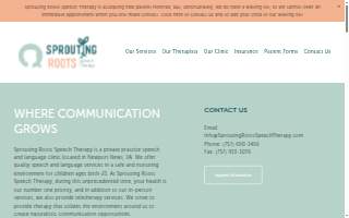 Sprouting Roots Speech Therapy website