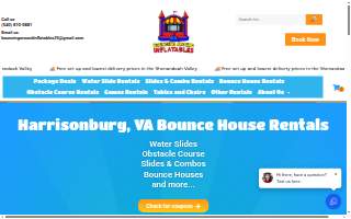 Bouncing Around Inflatables LLC website