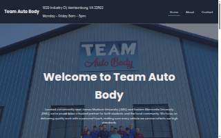 Team Auto Body website