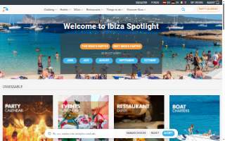 Ibiza Bar & Grill website